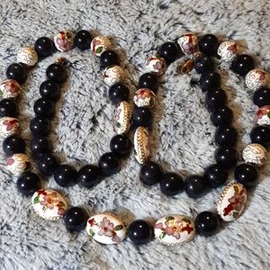 Vintage Lapis/Cloissone Necklace